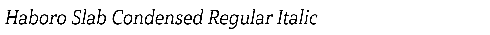 Haboro Slab Condensed Regular Italic image